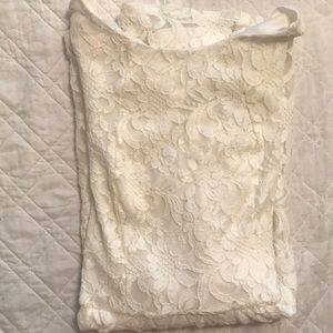 White Lace Tea Length Dress !!SOLD!!!